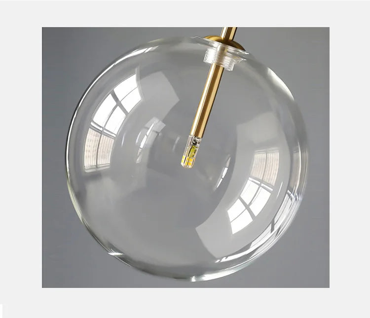 Modern Luxury Glass Ball Chandelier Lighting Fixtures Living Room Bedroom Decor Pendant Lights Restaurant Stairs Hanging Lamp