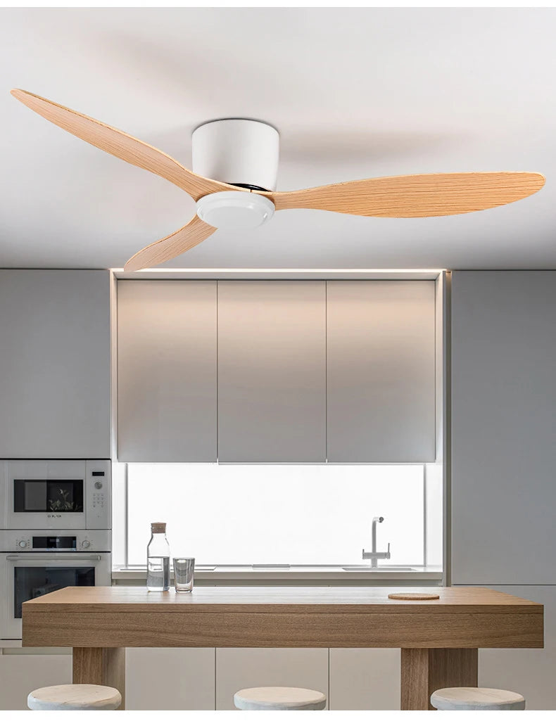 Modern Black White Low Floor DC Motor 30W Ceiling Fans With Remote Control Simple Ceiling Fan Without Light Home Fan