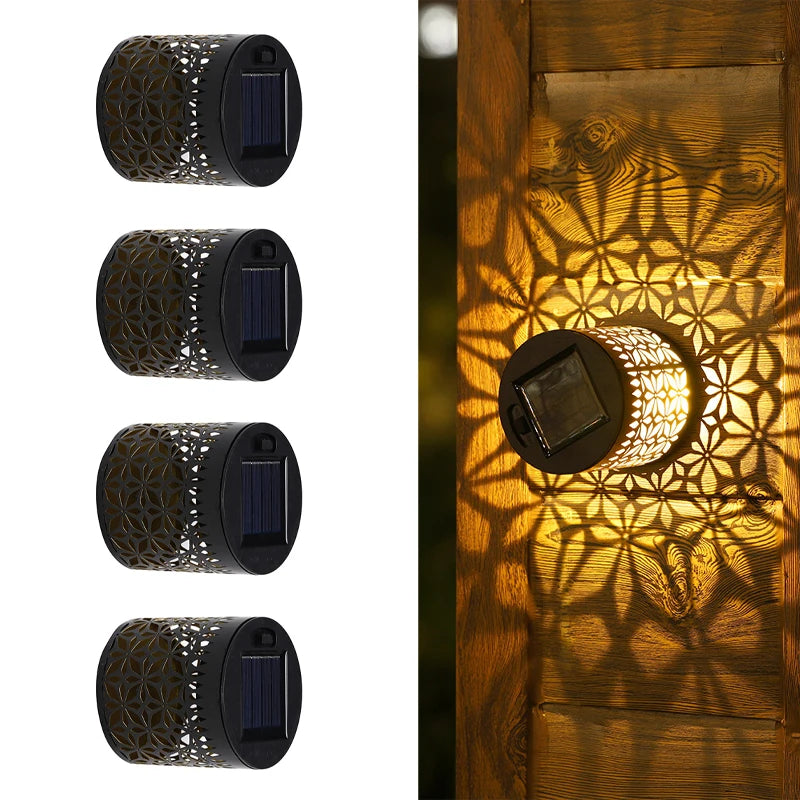 2026 Solar Outdoor Wall Light Waterproof Projection Lamp for Yard Terrace Patio Walkway Landscape Lighting Outdoor Decor