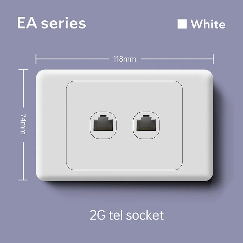 118 Type Australian Standard 1/2/3/4/5/6 Gang Six-hole 15A Wall Switch Socket USB Type-c Port Fast Charging Power Socket Panel