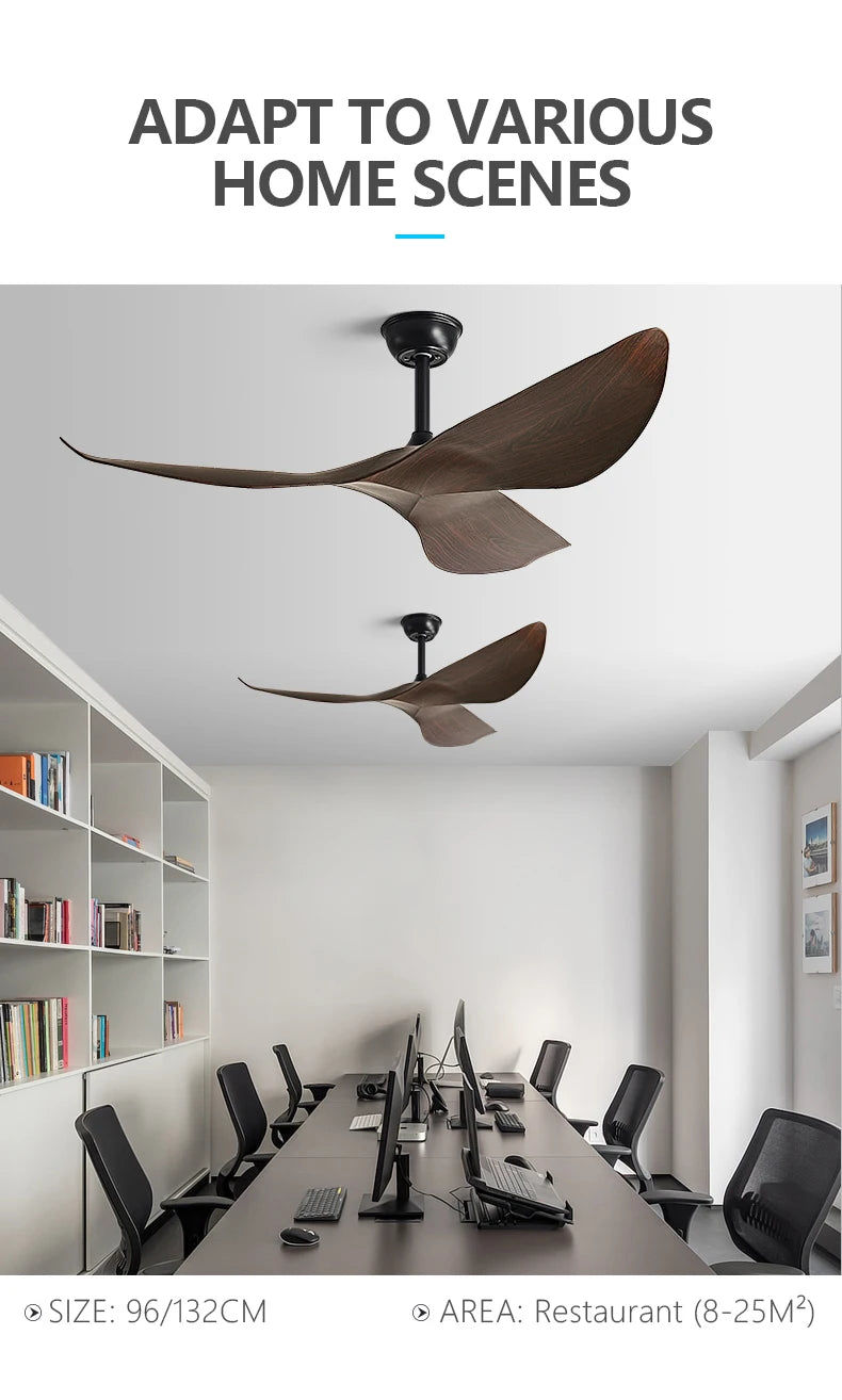 38/52 Inch Ceiling Fan Living Room Restaurant Americans Modern  Office Without Light DC Remote control Electric Fan 110V 220V