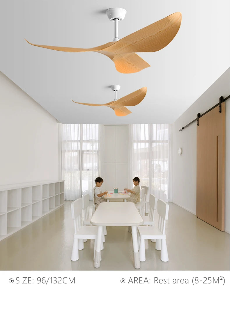 38/52 Inch Ceiling Fan Living Room Restaurant Americans Modern  Office Without Light DC Remote control Electric Fan 110V 220V