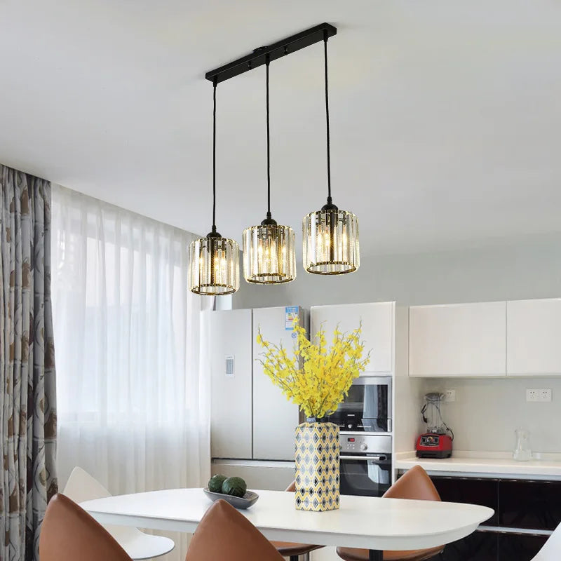 Modern K9 Crystal Pendant Light Led Ceiling Lamp Living Dining Room Nordic Chandelier Aisle Decor Balcony Corridor Fixture Lumi