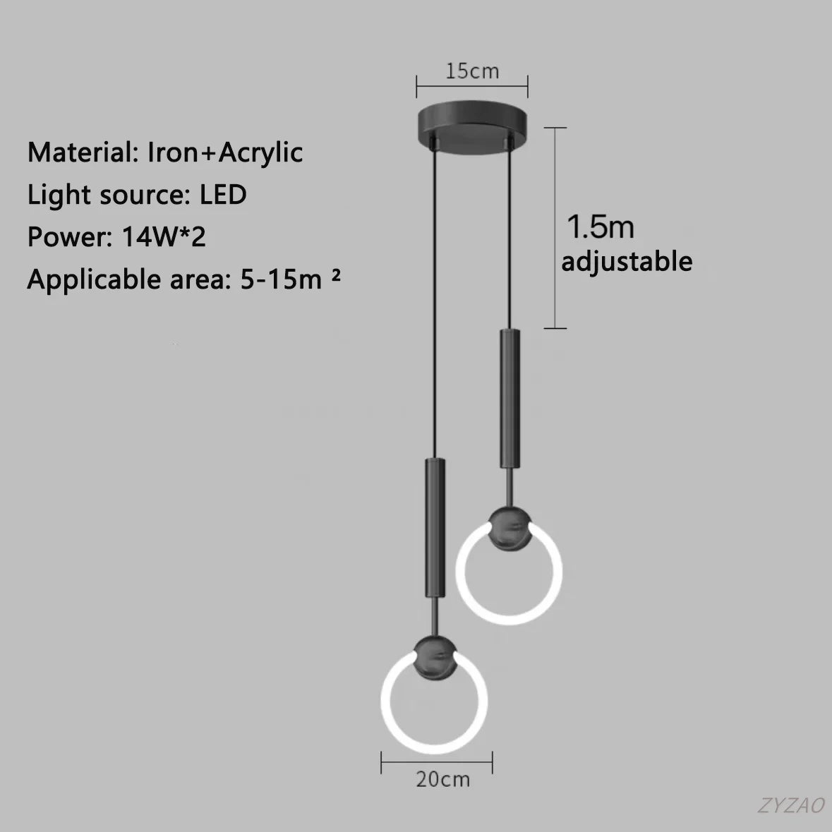 Modern Luxury Pendant Lamp Bedroom Bedside Bathroom Entrance LED Chandeliers Restaurant Kitchen Dining Hall Bar Hanging Lighting