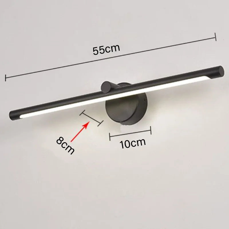 Mirror Front Light Bathroom Mirrors Cabinet Foldable Telescopic Adjustable Washbasin Shower Closet Strip LED Makeup Fill Light