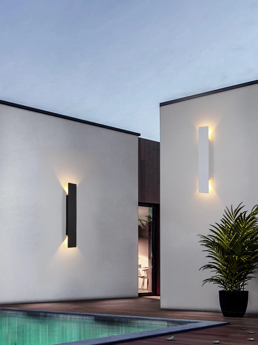 20cm/41cm/61cm Outdoor LED Wall Lights Up and Down Aluminum Wall Lamp Waterproof IP65 Courtyard Porch Decor Lighting Fixtures
