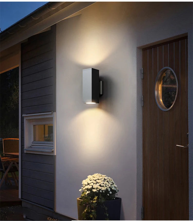black gray up down outdoor wall light 6W 10W 20W 30W 36W porch garden waterproof home lighting outdoor