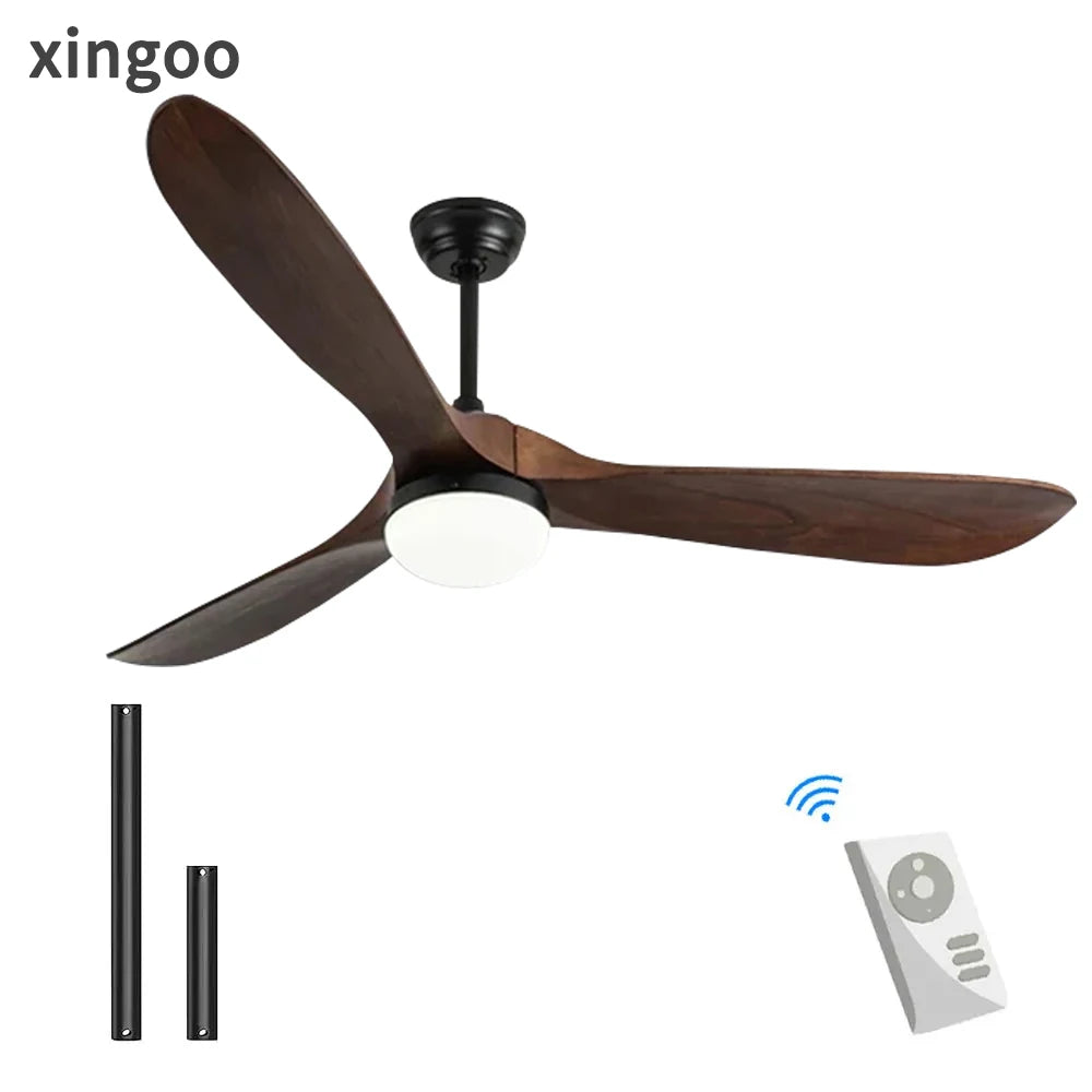 Intelligent LED Ceiling Fan for Home Decoration Pendant Light, Equipped with Reversible Motor, Suitable for Summer and Winter