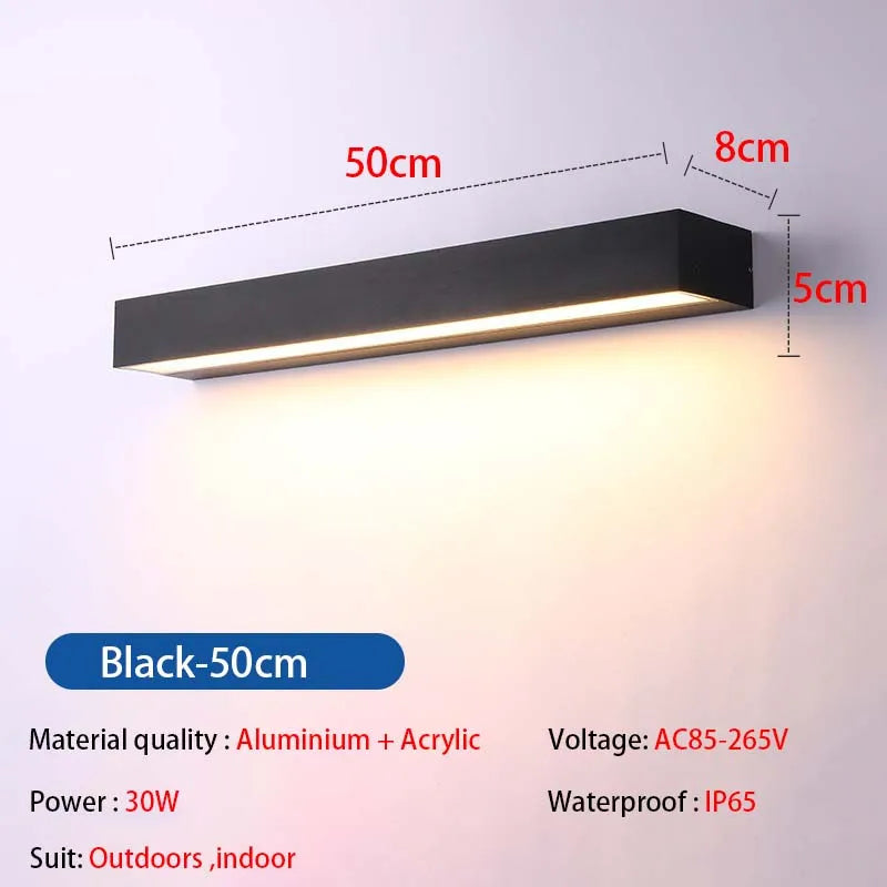 Outdoor waterproof IP65 LED wall lights, door headlights, balcony, courtyard, exterior wall lights, courtyard, outdoor gardening