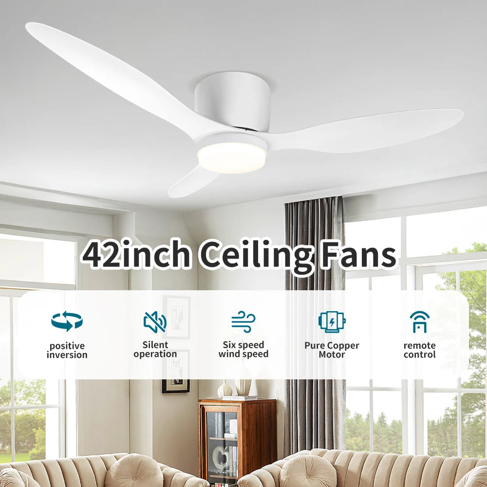 Modern LED Ceiling Fan, Remote Control, High Airflow DC Motor, Pendant Light Suitable for Bedrooms, Living Rooms, Dining Rooms