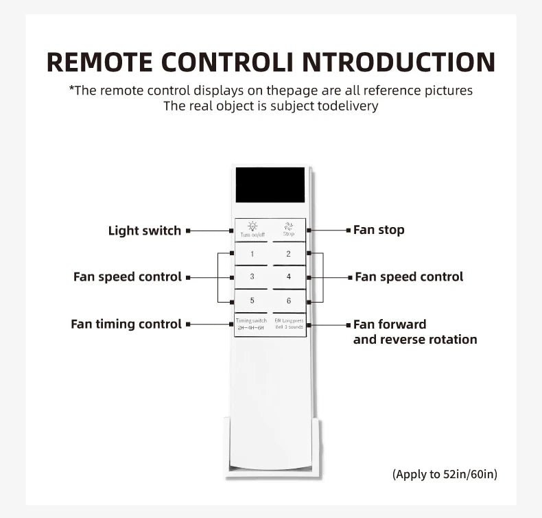 FUMANJIA 36,42,52,60 Inch Inverter Ceiling Fan w/Remote, Quiet, 6 - Speed, Energy - Efficient for Living, Dining, Study, Bedroom