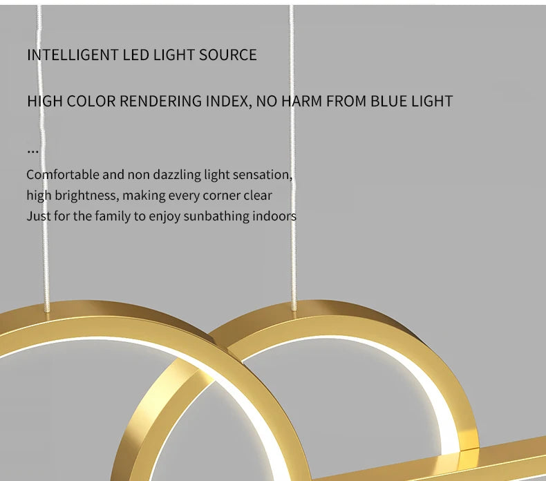 Restaurant Lighting 100cm Long Strip Decoration Dining Table Light Living Room Restaurant Modern LED Pendant Light Fixture Light