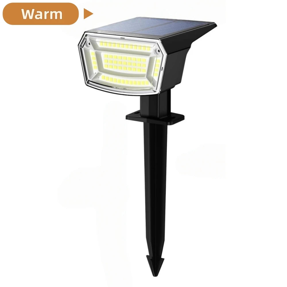 Solar Spot Lights Outdoor 59LED 2-in-1 Solar Landscape Spotlights IP65 Waterproof Solar Powered Flood Wall Lights for Outside