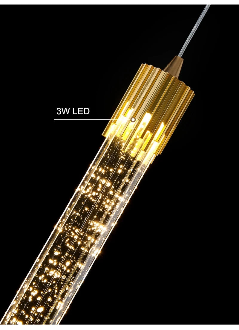 Nordic Crystal Pendant Lights LED Ceiling Lamp Bedside Hanging Lighting for Living Room Kitchen Bedroom Ceiling Home Decor