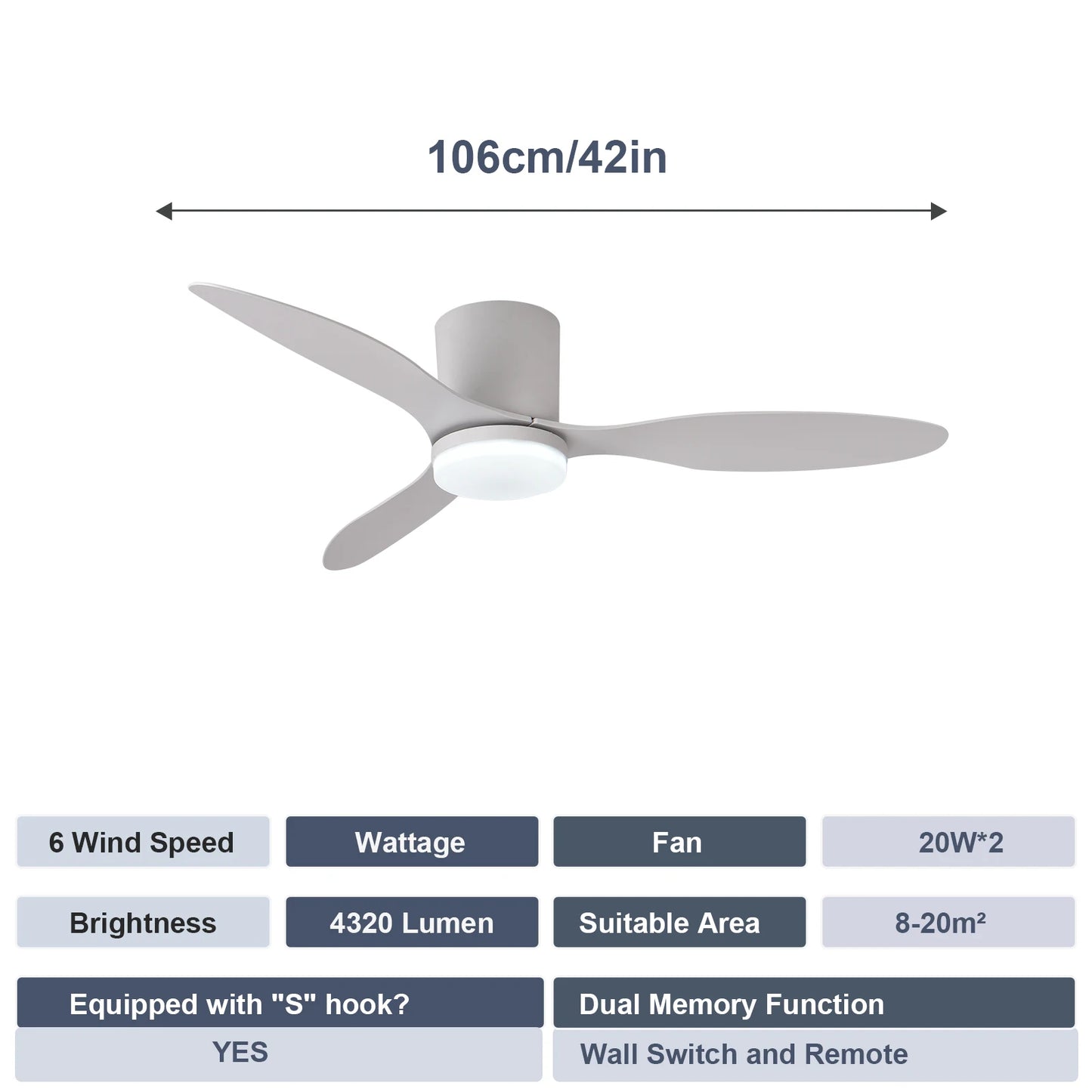 Modern Black White Low Floor DC Motor Ceiling Fans With Remote Control Simple Ceiling Fan Light Home Fan