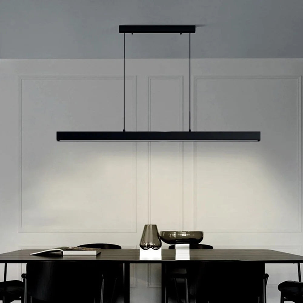 Modern LED Pendant Light 80/100CM Lines High-End Feel For Restaurants Offices Conference Rooms Long Strip Lighting Fixtures