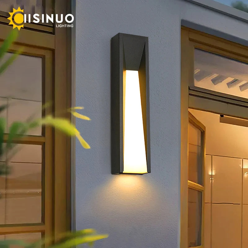Outdoor Wall Lamp LED Black Lighting Exterior Light Fixtures AC110 220V Porch Lights Wall Mounted Garden Lamp for Patio Entryway
