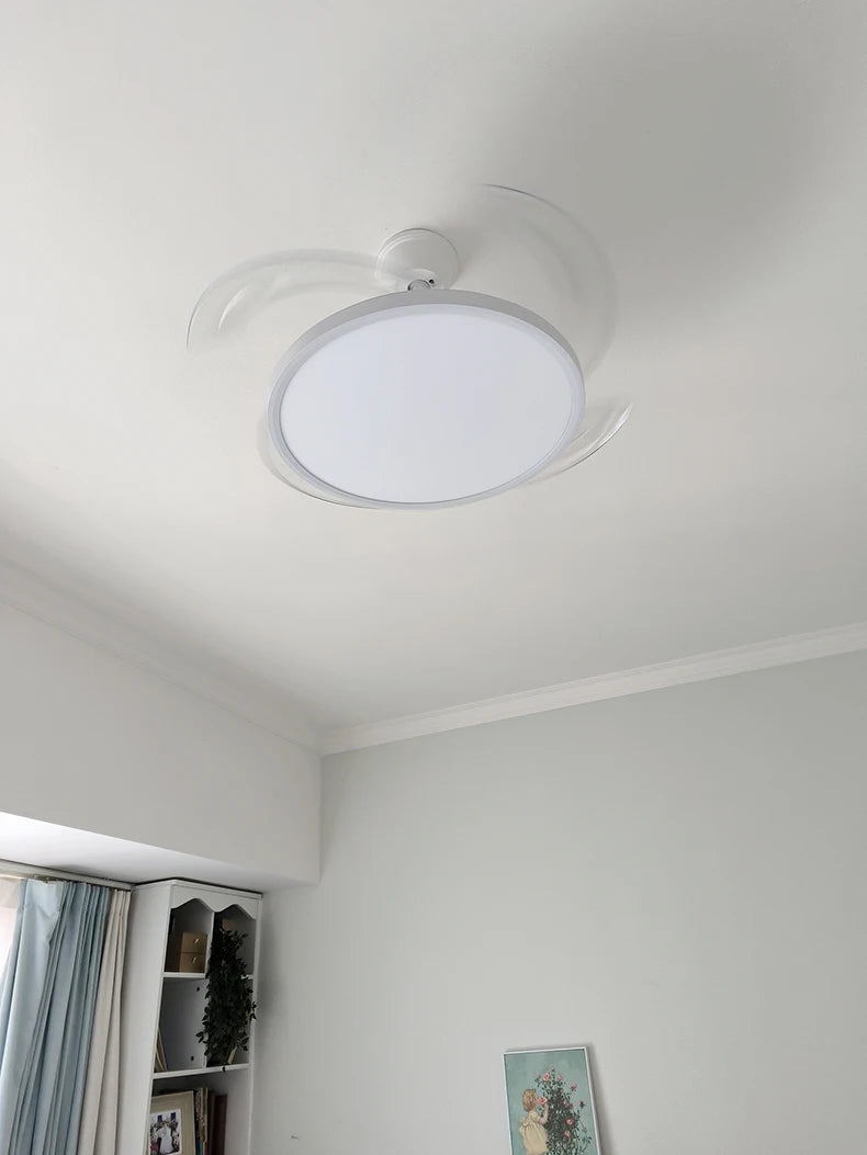 Electric Fan Chandelier Led Ceiling Lamp Room Decoration Dining Table Living Home Silent Bedroom Circulator Fan Light Fixture