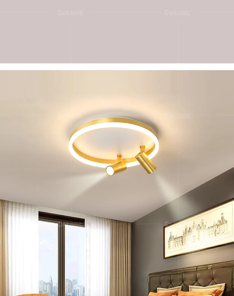 Modern LED Ceiling Lamp With Spotlight Chandelier For Bedroom Living Dining Room Aisle Home Decor Indoor Lighting Fixture Luster