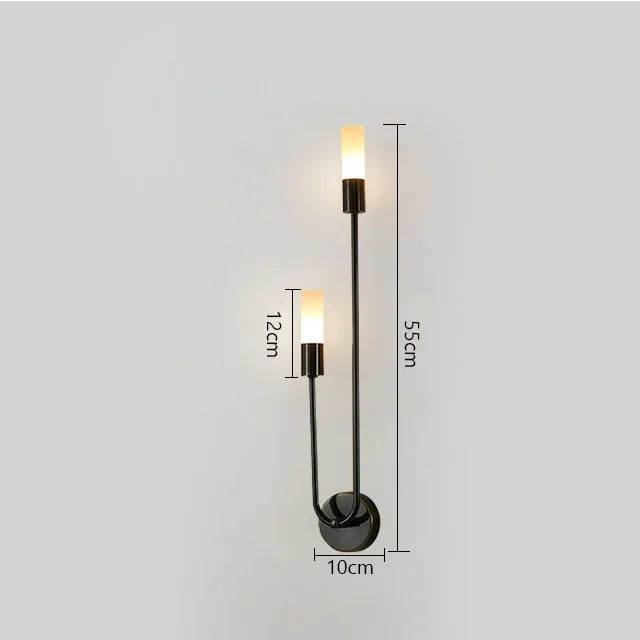 Modern Wall Lamps Indoor Wall Sconces G9 Gold Black Light Fixture Minimalist Candle Lighting for Bedroom Stairway Balcony Decora