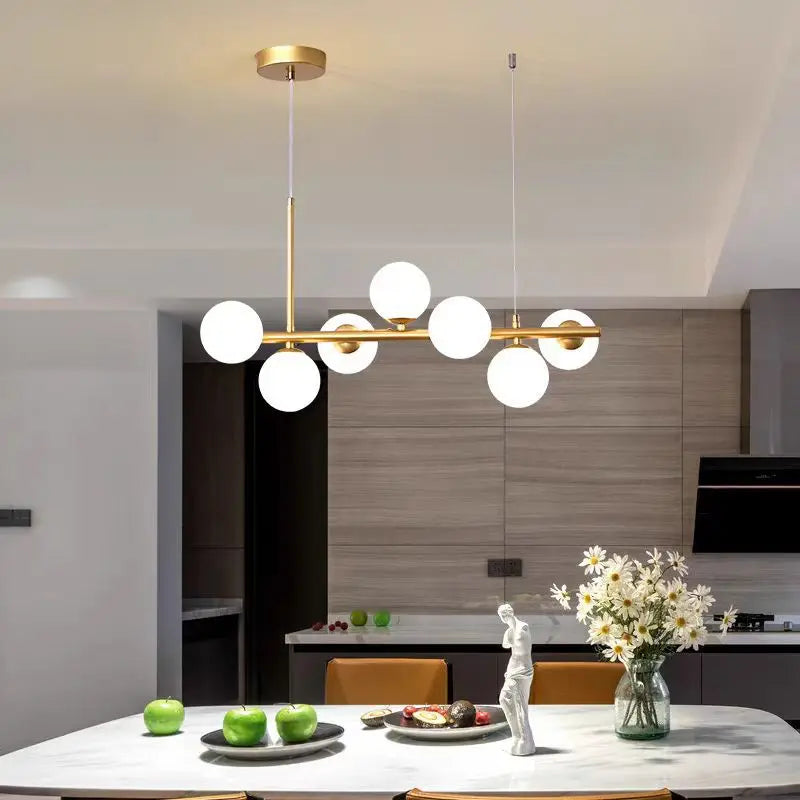 Modern Glass Pendant Lights Black Gold For Living Room Kitchen Restaurant Hotel Bar Front Desk Decor Hanging Lighting Fixture