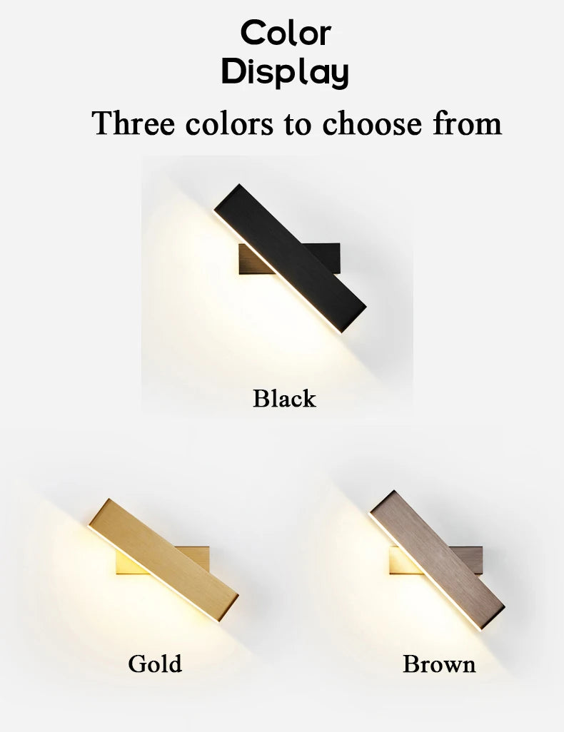 Led Indoor Wall Lamps Rotation Adjustable Modern Wall Sconce Stair Wall Light Fixture Hallway Bedroom Bedside led Wall Lamp