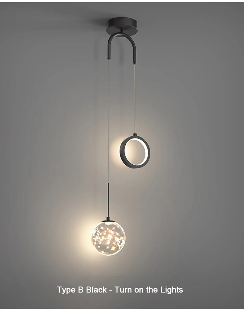 Nordic LED Pendant Light Indoor Lighting Fixture Living Bedroom Bedside Home Decoration Dining Table Hanging Lamps Pendant Lamp