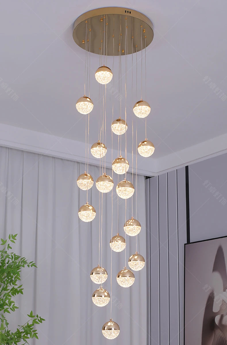 Modern home decor led lights pendant light lamps forstaircase Chandeliers for living room hanging light indoor lighting