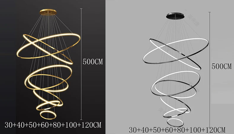 Modern home decor led lights pendant light lamps forstaircase Chandeliers for living room hanging light indoor lighting