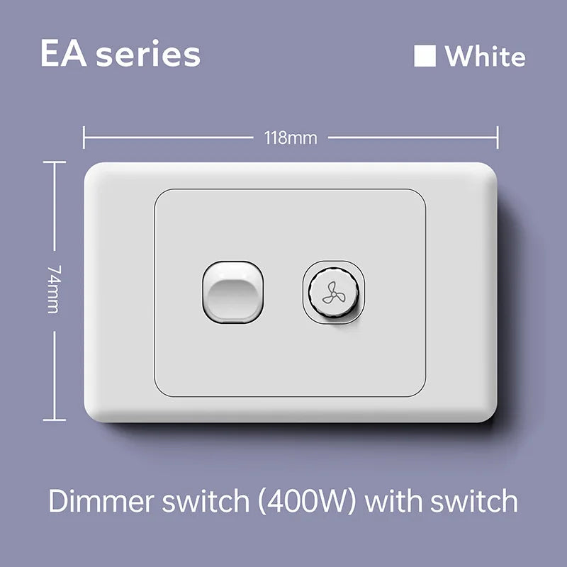 118 Type Australian Standard 1/2/3/4/5/6 Gang Six-hole 15A Wall Switch Socket USB Type-c Port Fast Charging Power Socket Panel