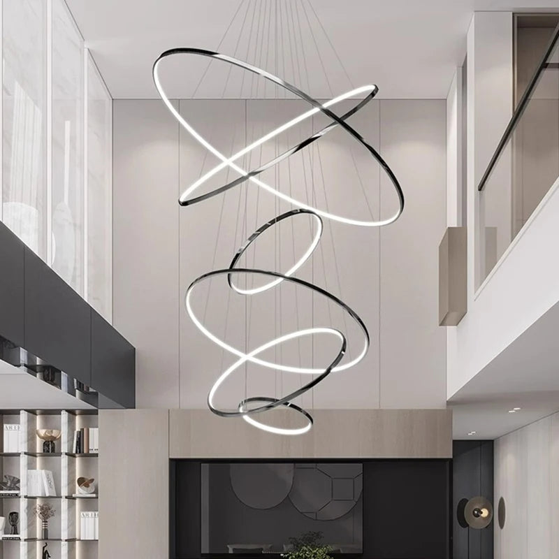 Modern home decor led lights pendant light lamps forstaircase Chandeliers for living room hanging light indoor lighting