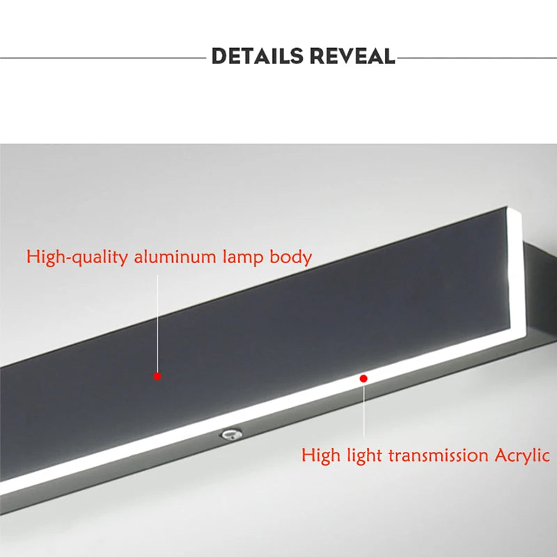 Waterproof outdoor wall lamp LED Long Linear lighting IP65 Aluminum for Garden Garage porch Sconces Fixtures 110V 220V Luminaire