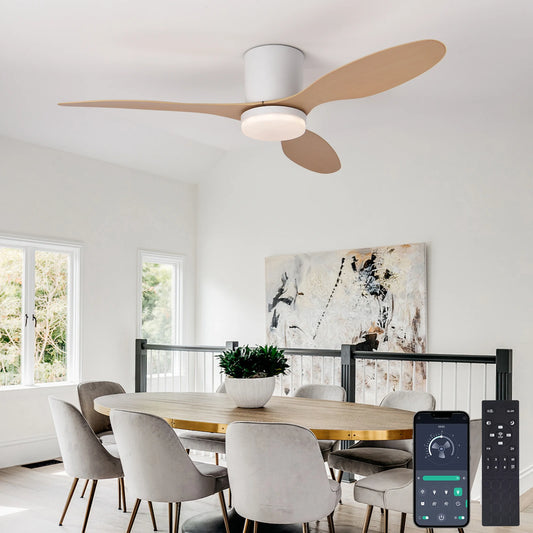 42 inch LED light, DC motor, modern ceiling fan, kitchen, living room, dining room, household high air volume, remote control pe