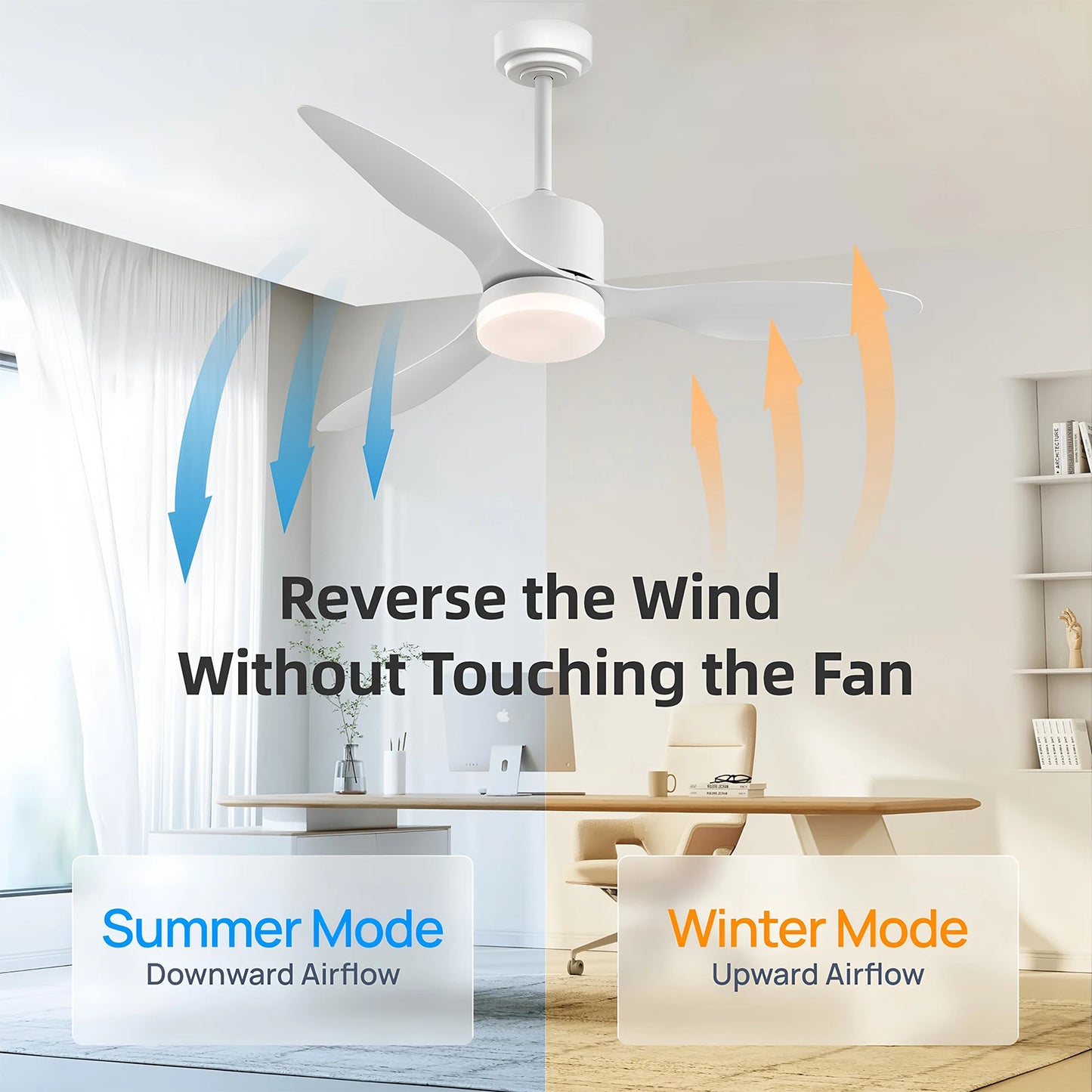 Jelena Modern 42 52 Inch Ceiling Chandelier with Fan Remote Control Living Room Decor Ceiling Fan Light LED Home Electric Fan