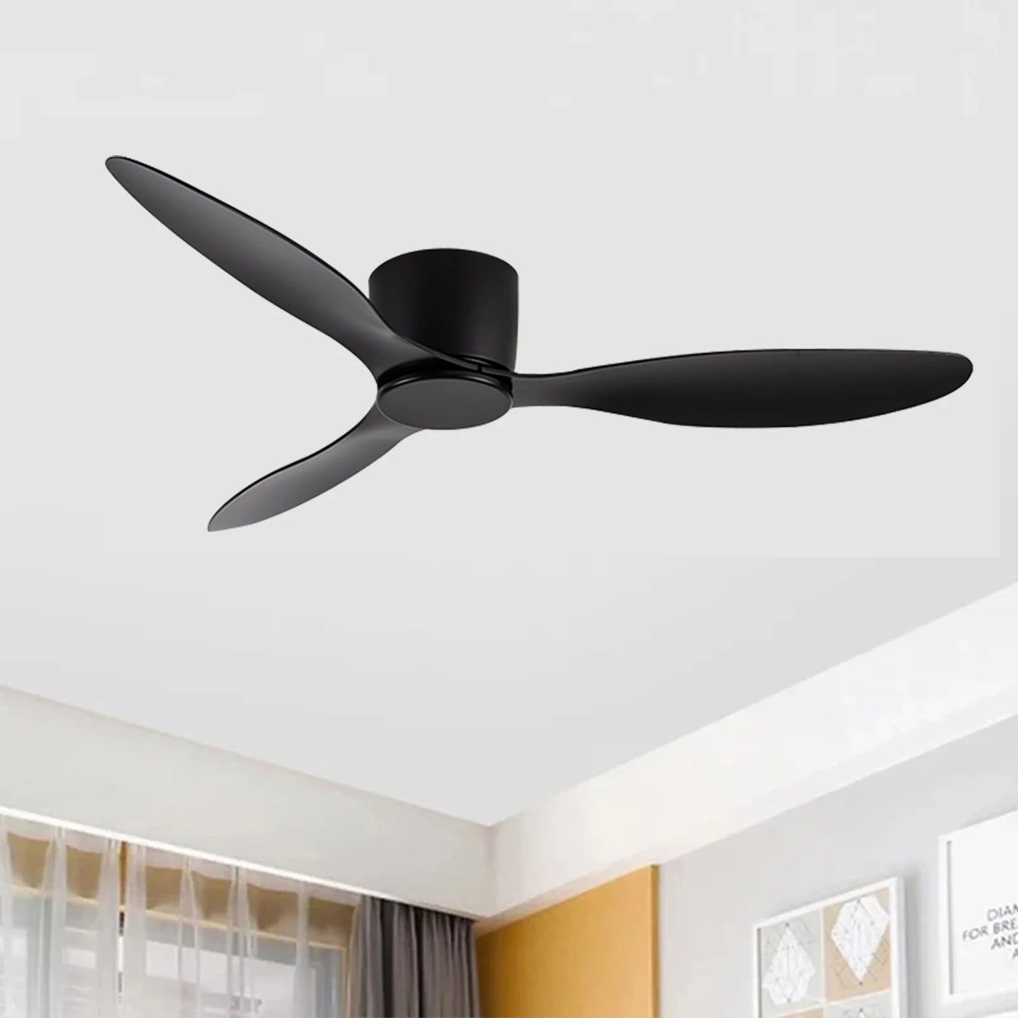 IRALAN-Ceiling Fans with Remote Control, Low Floor DC Motor, Simple Fan without Light, Home Fan Voltage 90-260V, 30W