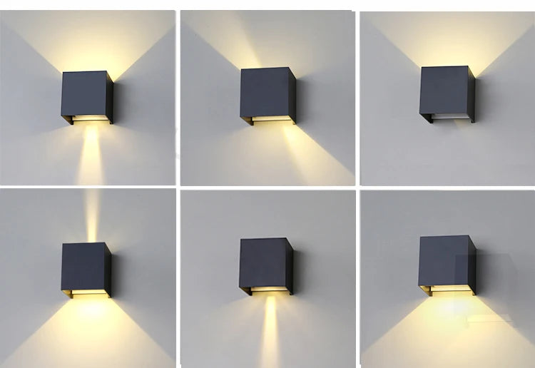 IP65 LED Wall Lamp Outdoor Sconce Balcony Porch Light Garden Yard Aisle Decor Lighting Indoor Bedside Lamp Aluminium AC110V 220V