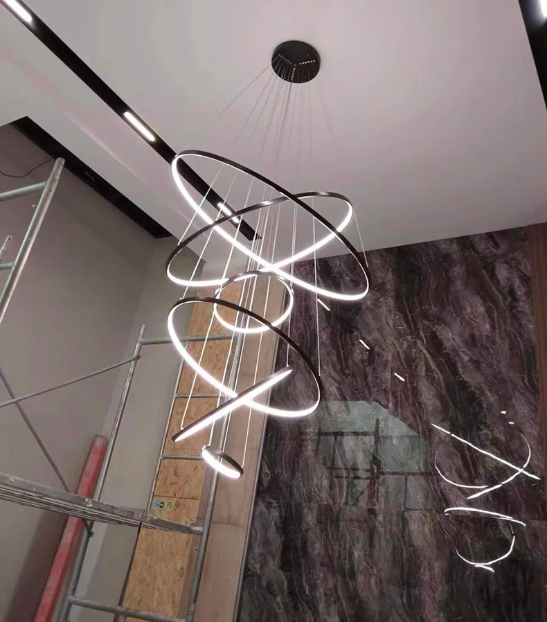 Modern home decor led lights pendant light lamps forstaircase Chandeliers for living room hanging light indoor lighting