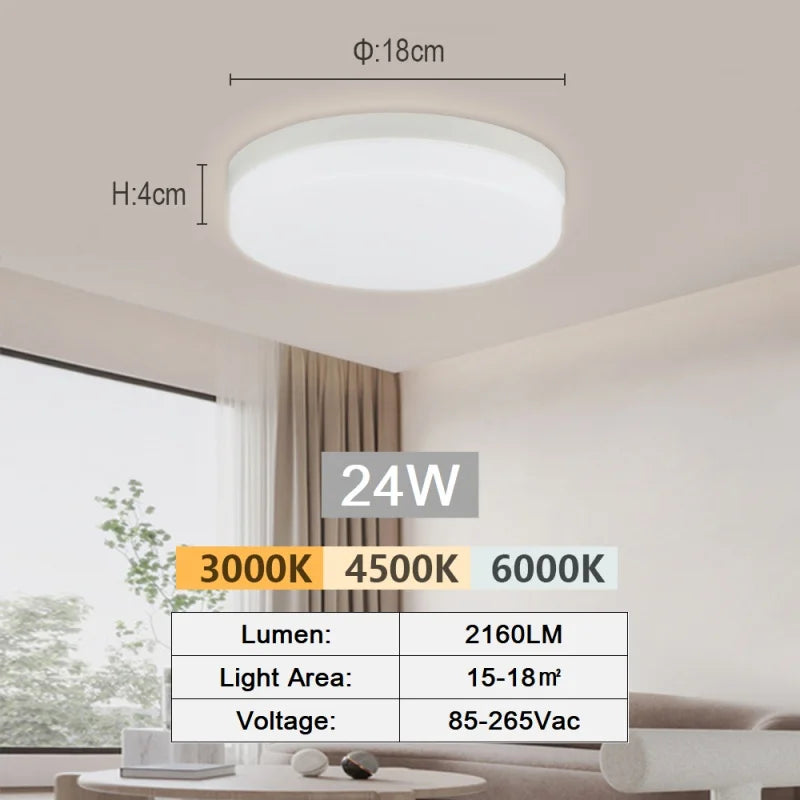 LED ceiling light ultra-thin modern light bedroom living room 18W 24W 36W 48W indoor Corridor Home Light Home lighting