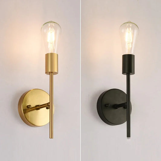 Modern minimalist wall lamp E27 4W Personality Aisle Bedroom Bedside Led lights American industrial style wall light