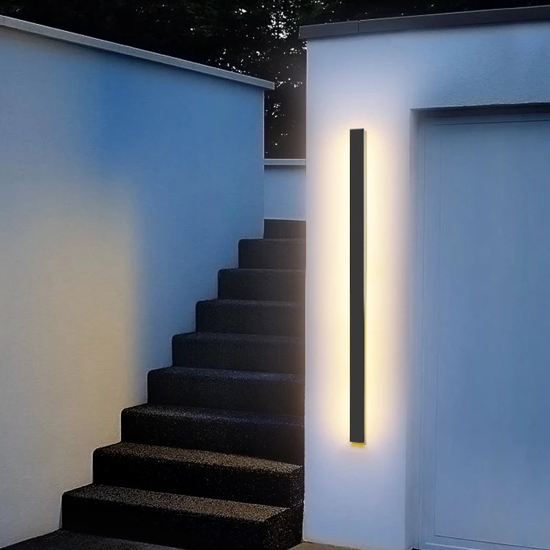 Waterproof outdoor wall lamp LED Long Linear lighting IP65 Aluminum for Garden Garage porch Sconces Fixtures 110V 220V Luminaire