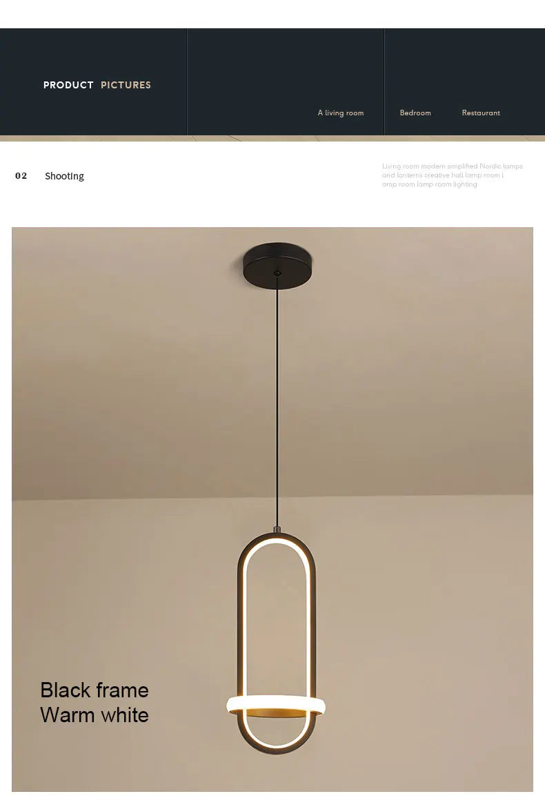 Nordic Modern LED Pendant Light Bedroom Bedside Hanging Chandeliers Lamp For Living room Dinnig Room Table Lamp Lighting Fixture