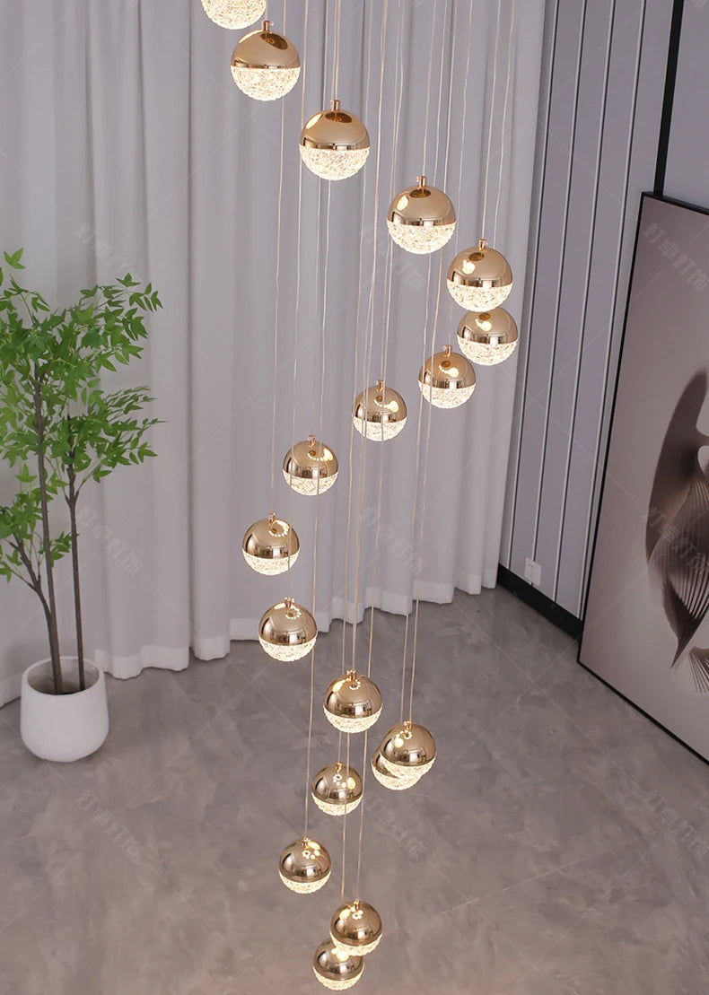 Modern home decor led lights pendant light lamps forstaircase Chandeliers for living room hanging light indoor lighting