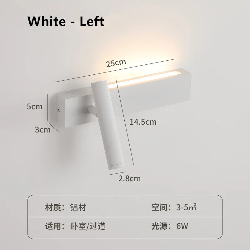 Bedroom Headboard LED Wall Light Atmosphere Light Modern Simple Living Room Background Wall Light Corridor Wall Spotlights
