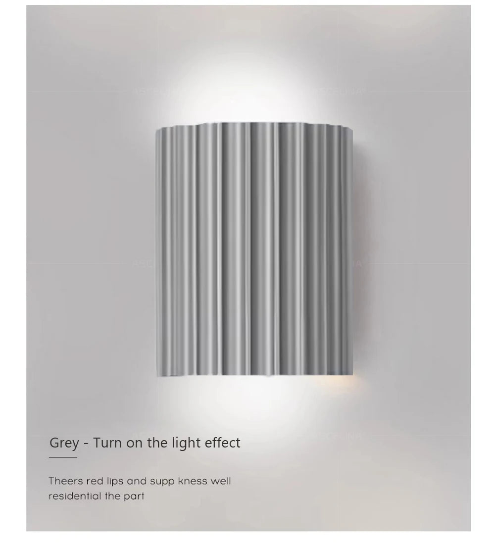 Modern LED Wall Lamp Minimalist Macaron Resin Sconces Entryway Aisle Living Rooms Bedrooms Bedside Study Illumination Luminaire