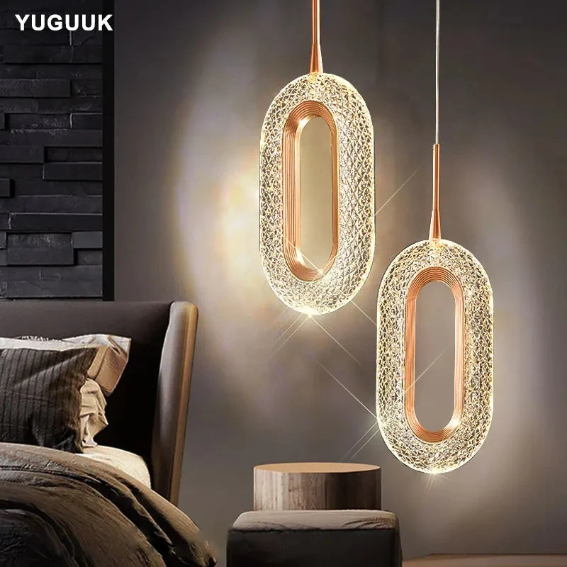 Modern Crystal Wall Lights Indoor Lighting Round/Oval LED Wall Lamp Home Decor for Kitchen Bedroom Living Room Creative Sconce