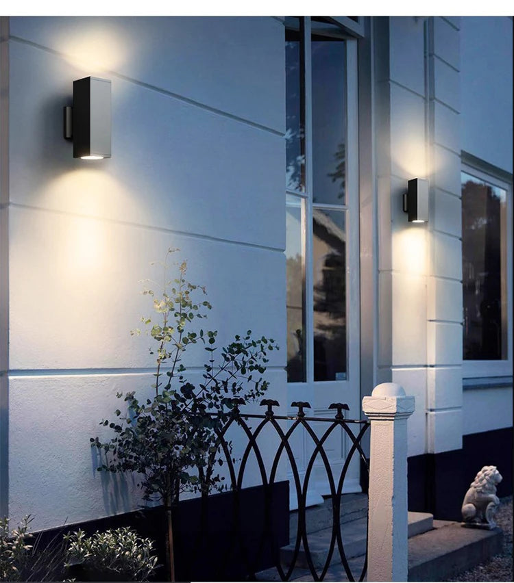 black gray up down outdoor wall light 6W 10W 20W 30W 36W porch garden waterproof home lighting outdoor