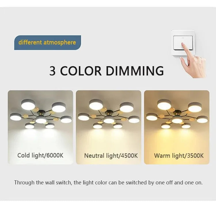 IRALAN Modern Ceiling lamp chandelier lights Macaron color LED Hanging lamps for ceiling lamps for room kitchen living room