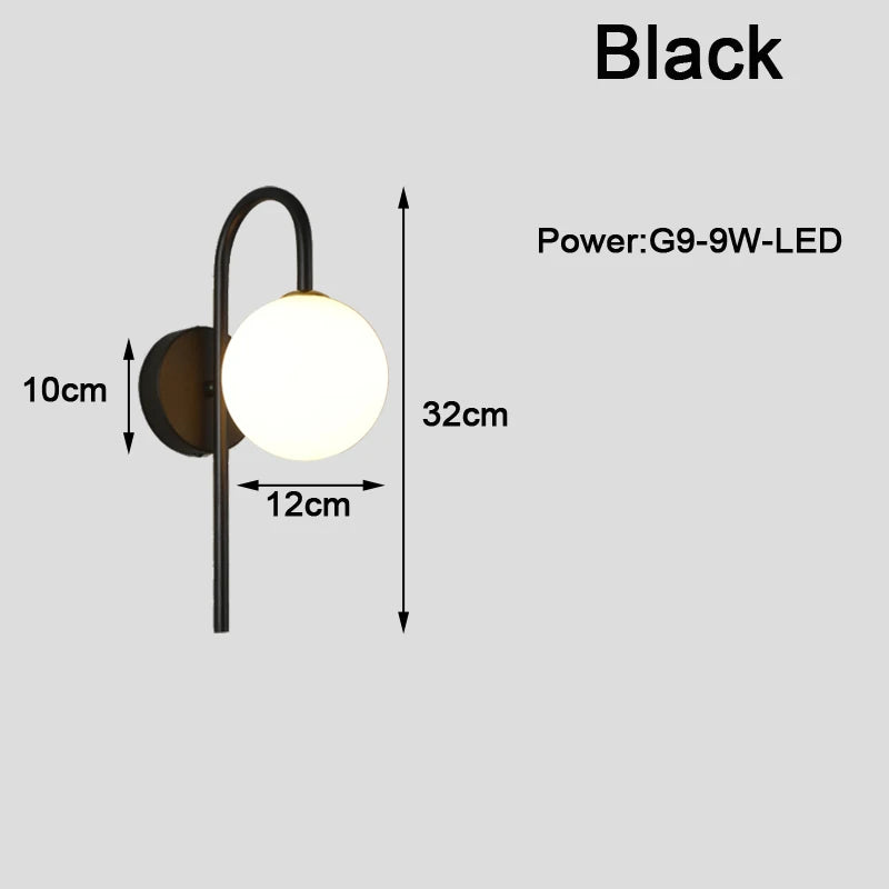 Indoor LED Wall Lamps with G9 Light Bulb for Bedroom Living Room Nordic LED Wall Lights Wall Lights Wall Sconce for Corridor