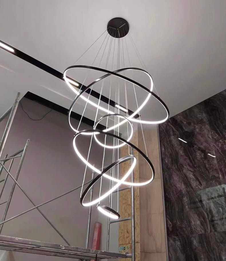 Modern home decor led lights pendant light lamps forstaircase Chandeliers for living room hanging light indoor lighting
