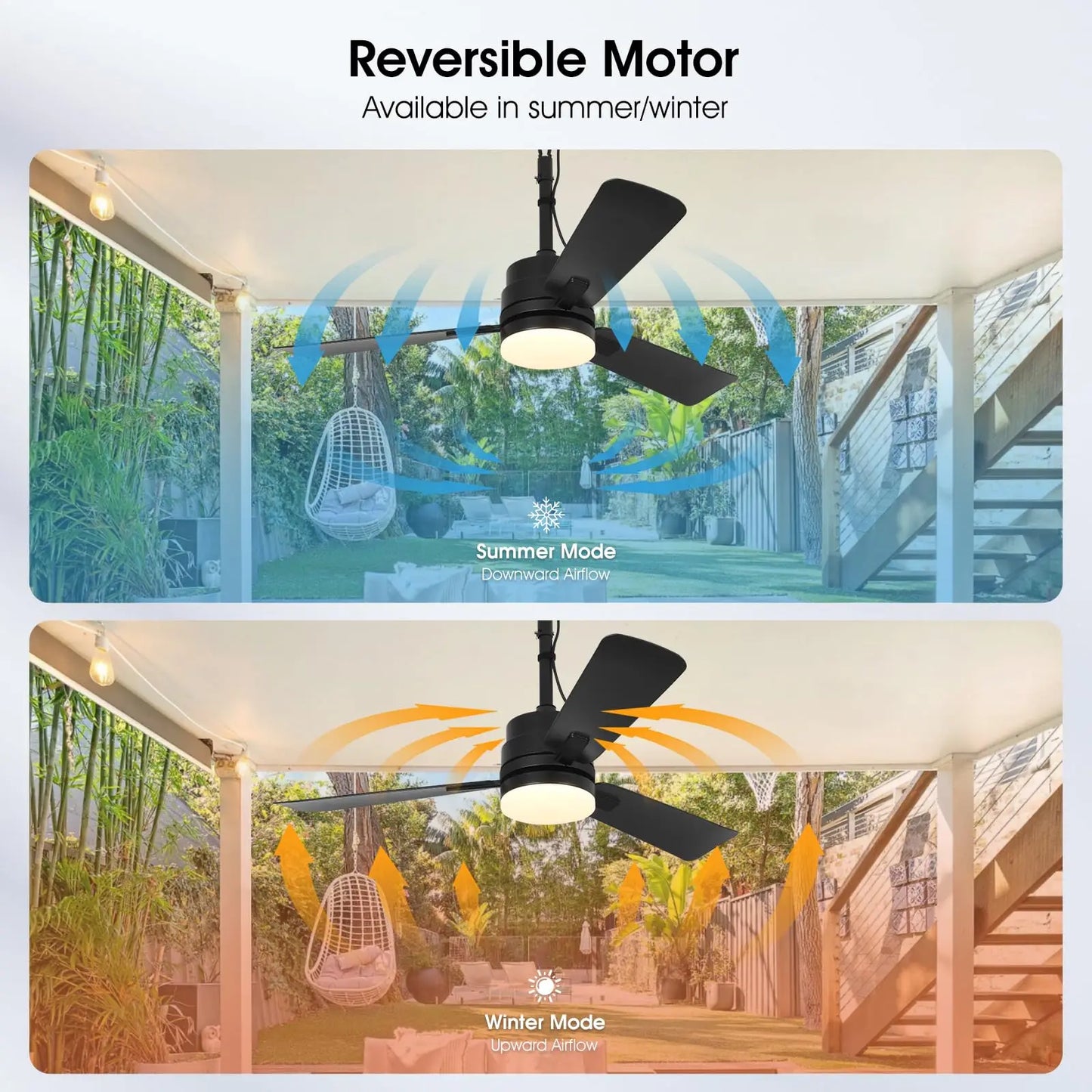 Cool Ceiling Fan with Light Mobile Hanging Electric Fan Home Dimmable Timer Silent Bedroom Living Room Fan LED Lighting